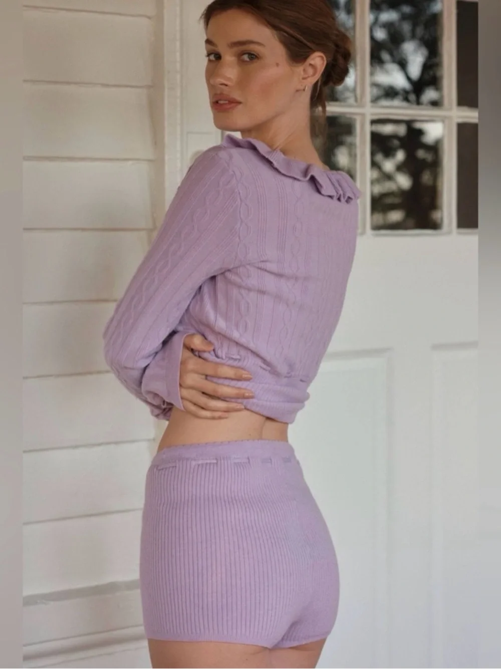 LyreBird Ribbed Sweater Shorts Anthropologie